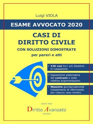 cover image of Esame Avvocato 2020. CASI DI DIRITTO CIVILE